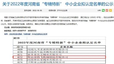 【热烈祝贺】腾飞铸钢成功上榜河南省“专精特新”中小企业名录